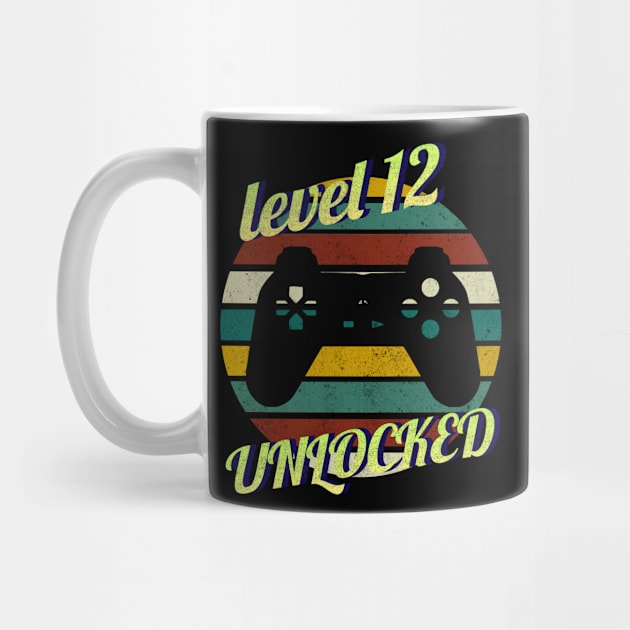 Level 12 Unlocked 12th Birthday funny Gift idea for Gamers by Smartdoc